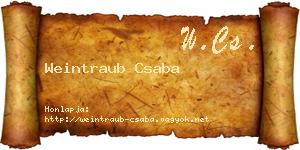 Weintraub Csaba névjegykártya