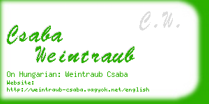 csaba weintraub business card